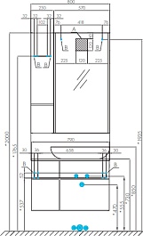 Акватон Тумба с раковиной Мишель 80 дуб рустикальный/фьорд – фотография-5